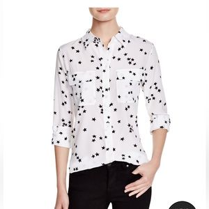 EQUIPMENT | Slim Signature Silk Shirt 100% silk Size small